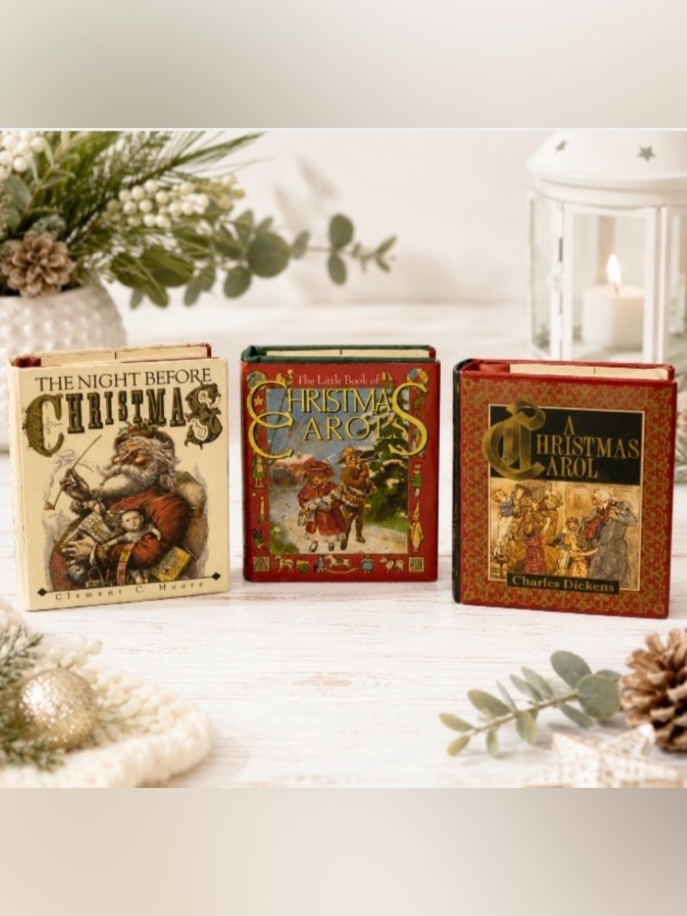 VTG Mini Christmas Book Set 3 HC 1989-1991 Holiday Classics Stories and Songs